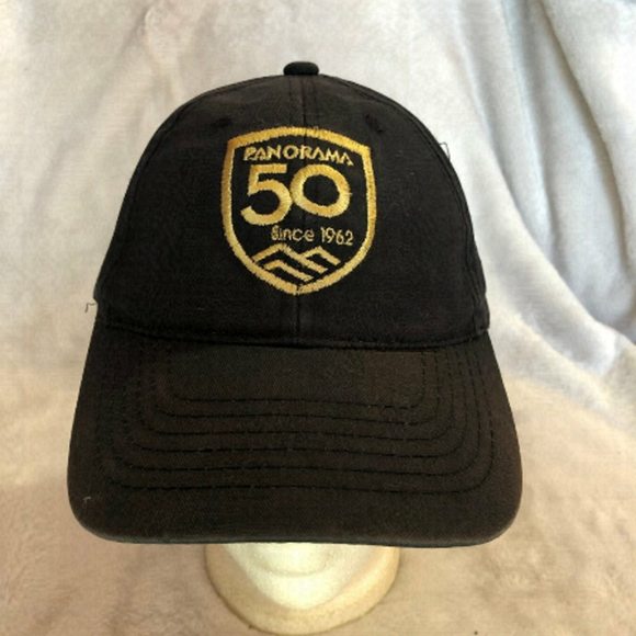 PANORAMA Black & Gold 50th Baseball Hat Cap Adjustable Unisex - Picture 1 of 6